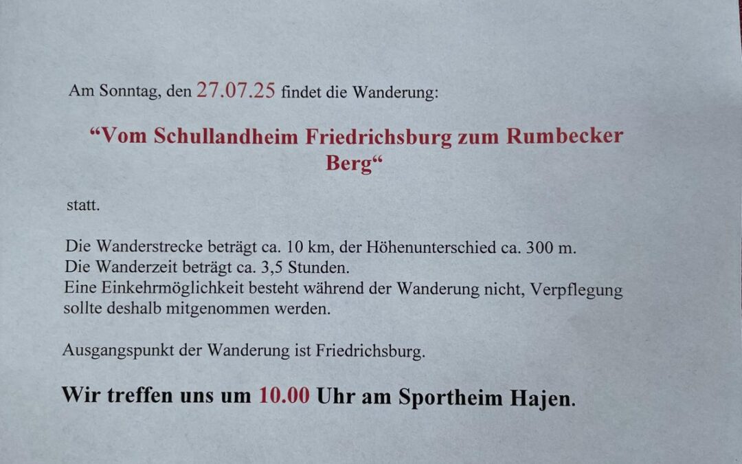 Wanderung SG